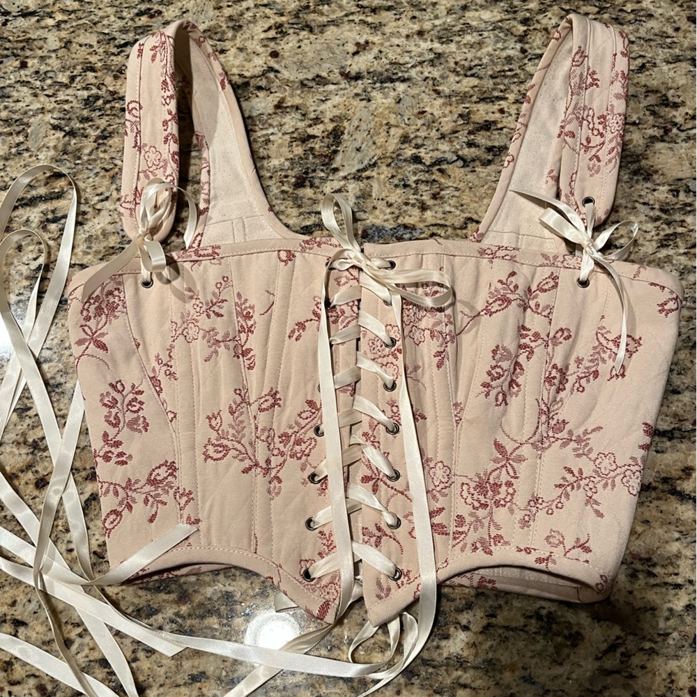 Gorgeous custom made French Meadows Regency Corset in Dusty Pink